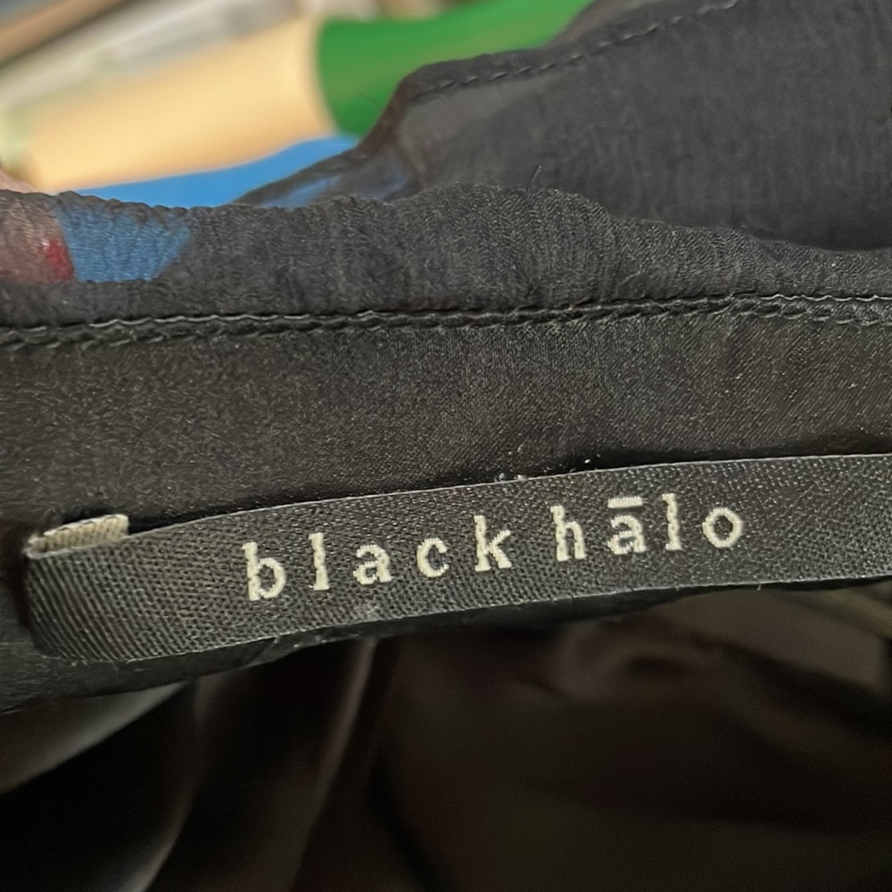 🎉HP! 🎉Black Halo EUC Silk spaghetti strap dress size - Picture 4 of 9